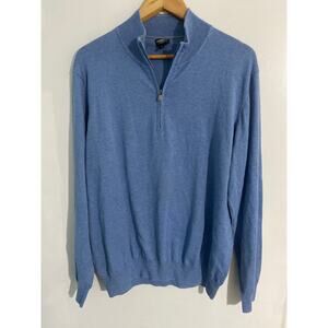 Faherty Reserve pullover sweater men’s size XL blue cotton coolmax
